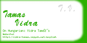 tamas vidra business card